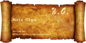 Walz Olga névjegykártya